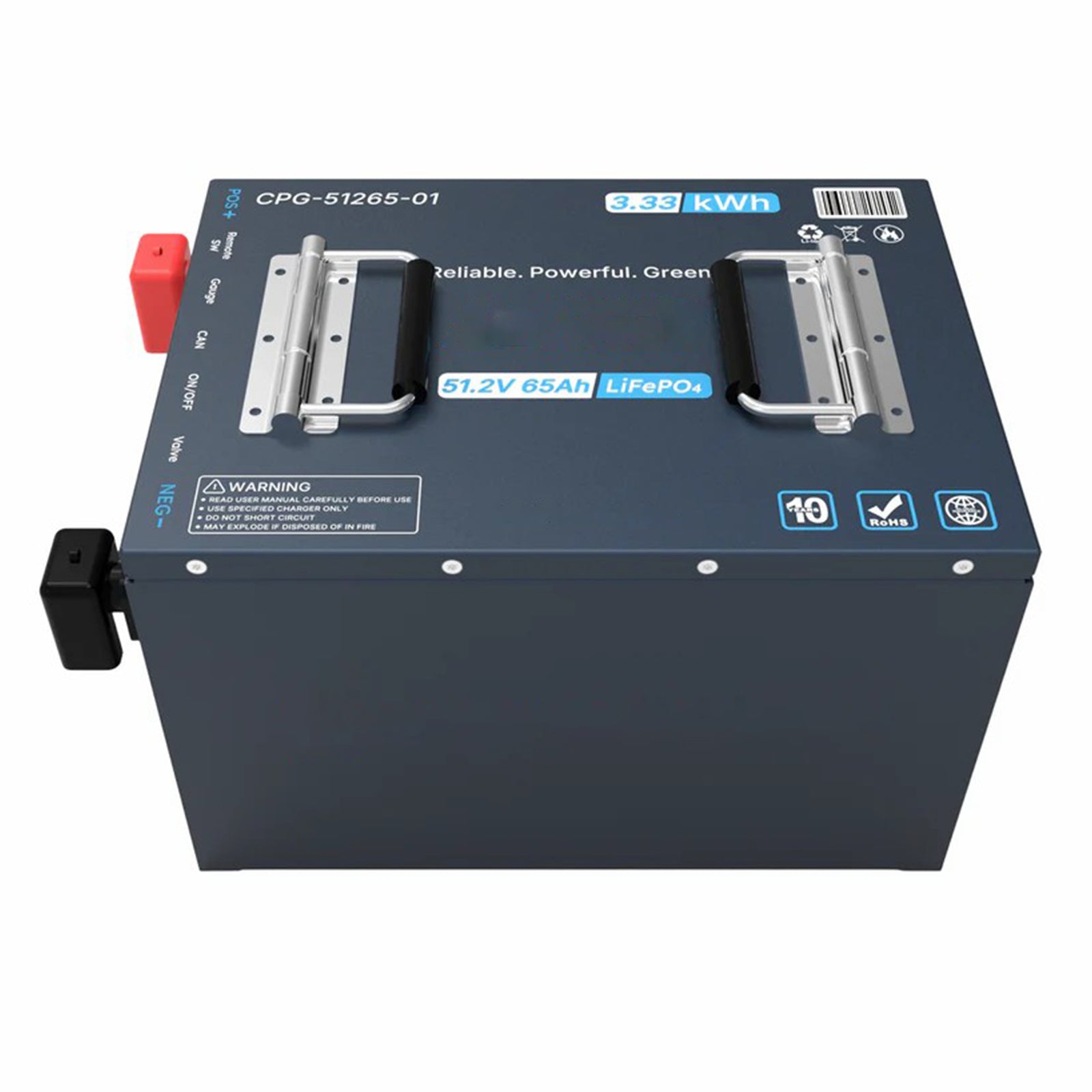 Clouds Power 48V (51.2V) 65Ah MINI2 LiFePO4 Lithium Golf Cart Battery